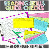 Reading Skills and Strategies Quick Check Assessments