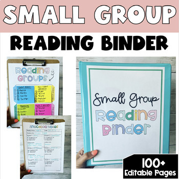 Preview of Reading Small Group Binder, Guided Reading Schedule, Planning Templates-Editable