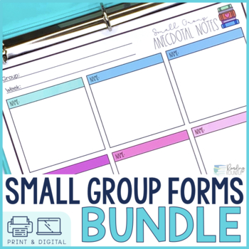 Preview of Reading Small Group Planner and Lesson Plan Templates