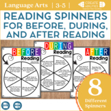 Reading Spinners for Before, During, and After Reading EDITABLE
