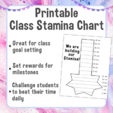 Printable Class Stamina Chart | Reading Stamina Tracking Chart