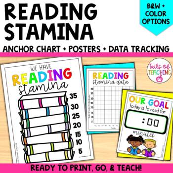 Preview of Reading Stamina FREEBIE Reading Posters Reading Data Tracking