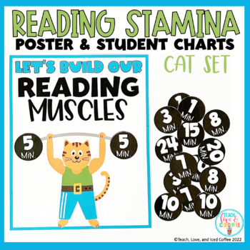 Preview of Reading Stamina Poster Cat Set