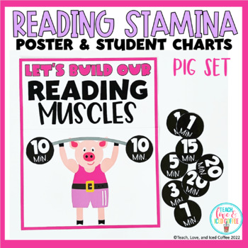 Preview of Reading Stamina Poster Pig Set