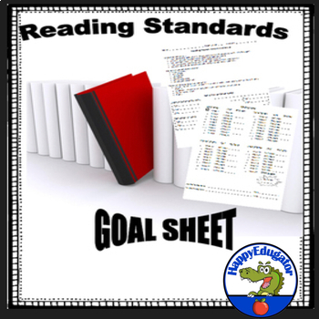 Preview of Reading Standards Goal Sheets for the Beginning of the Year