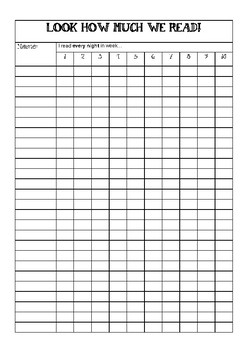 Free Printable Reading Incentive Charts