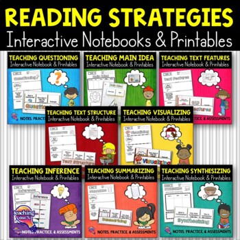 Preview of Reading Strategies Big Bundle: Notes, Practice, & Assessment  Use w Any Book