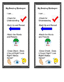 Reading Strategies Bookmark By Lena Wheeling Teachers Pay Teachers