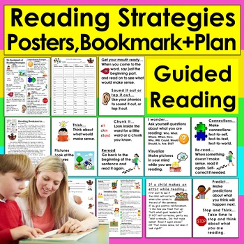 Reading Strategies Posters & Bookmark & Lesson Plan | TpT