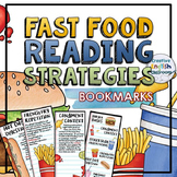 Reading Strategies Bookmarks with Fast Food Theme