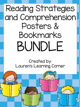 Preview of Reading Strategies Bookmarks & Posters BUNDLE