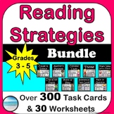 4th Grade ELA Reading Skills and Strategies Task Cards & P