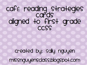 Preview of Reading Strategies Cards for First Grade