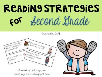 Reading Strategies Cards for Second Grade by Sally Nguyen | TpT