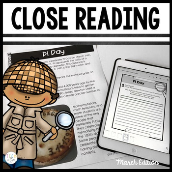 Preview of Reading Strategies Close Reading and Text Dependent Questions March Edition
