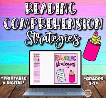 Preview of Reading Strategies Comprehension Booklet Digital and Printable