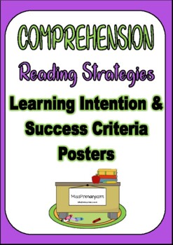 Preview of Reading Strategies (Comprehension) - Learning Intention/Success Criteria