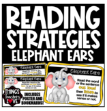 Reading Strategies, Elephant Ears Poster and Bookmarks Set (USA)