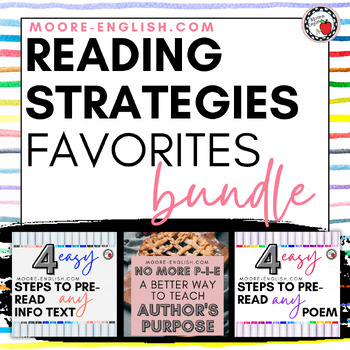 Preview of Reading Strategies Favorites Bundle / Pre-Reading & Author's Purpose