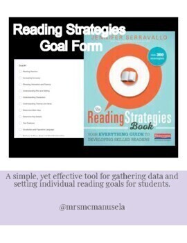 Preview of Reading Strategies Goal Google Form/Data Collection