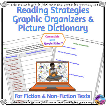 Preview of Reading Strategies Graphic Organizers & Picture Dictionary - Fiction, Nonfiction