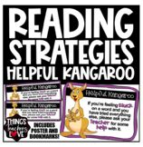 Reading Strategies, Helpful Kangaroo Poster and Bookmarks 