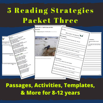 Preview of Reading Strategies Kit THREE: 5 Reading Comprehension Activities