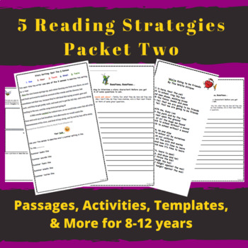 Preview of Reading Strategies Kit TWO: 5 Reading Comprehension Activities