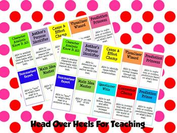 Preview of Reading Strategies Name Badges