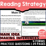 Reading Strategies Passages Activities Main Idea and Makin
