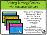 Reading Strategies Posters including sentence starters