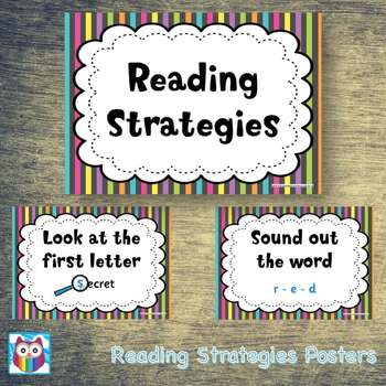 Reading Strategies Posters by Primary Classroom Resources UK | TPT