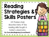 24 Reading Strategies & Skills Posters