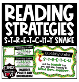 Reading Strategies, Stretchy Snake Poster and Bookmarks Se