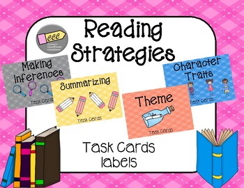 Reading Strategies Task Card Labels by Crissy's Classroom Creations