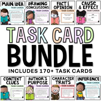Preview of Reading Strategies Task Cards Bundle Inference - Over 100 Cards!