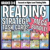 Reading Strategies Task Card Passages with Questions MEGA Bundle
