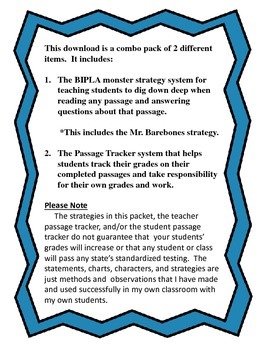 STAAR Test Prep Unit- Includes Fun Passage Reading Strategy System