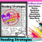 Reading Strategies Word Search Activity : Early Finishers 