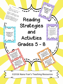 Preview of Reading Strategies and Activities for Grades 5 to 8