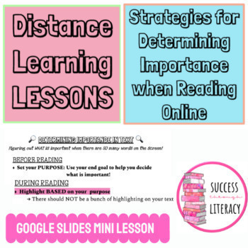 Preview of Reading Strategies for Determining Importance for Distance Learning 