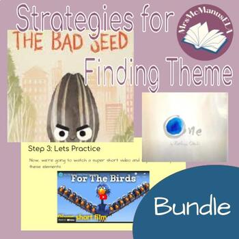 Preview of Finding Theme Worksheets&Activities BUNDLE Intro to Literary Analysis6th7th8th