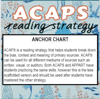 Preview of Reading Strategy Anchor Chart