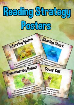 Preview of Reading Strategy Comprehension Animal Posters : Inferring, Predicting and More!