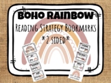 Reading Strategy Bookmarks SOR | Boho Rainbow Reading Stra