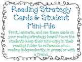 Reading Strategy Display Cards & Mini Student Copy
