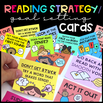 Preview of Reading Strategy Cards / Goal Setting Cards / Guided Reading Cards