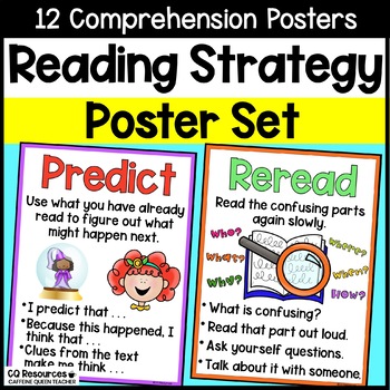 Preview of Reading Strategies and Skills Posters to Improve Reading Comprehension