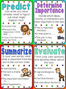 Reading Comprehension Posters by Caffeine Queen Teacher | TpT