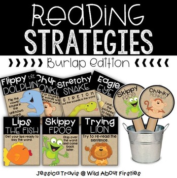 Preview of Reading Strategy Posters {Burlap Style}